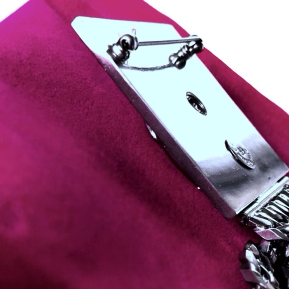 Celine Rare Vintage Pave Silver Door Knocker Logo Chain Link Archival Brooch Pin - Picture 5 of 13